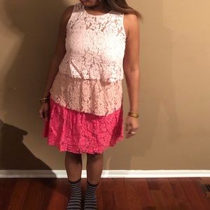 Lace, layered Taylor dress size 8